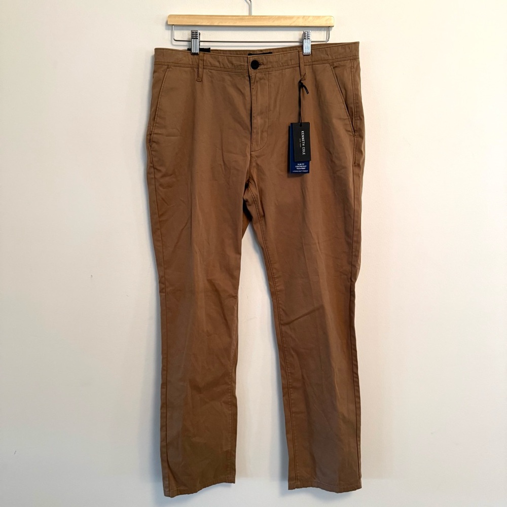 Kenneth Cole New York Slim Fit Stretch Twill Pants – 34 x 32